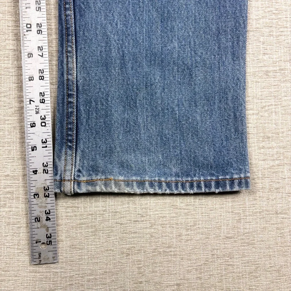Levis 505 Mens 36x34 Light Distress Jeans Thigh Fade ** Vintage Style ** Denim